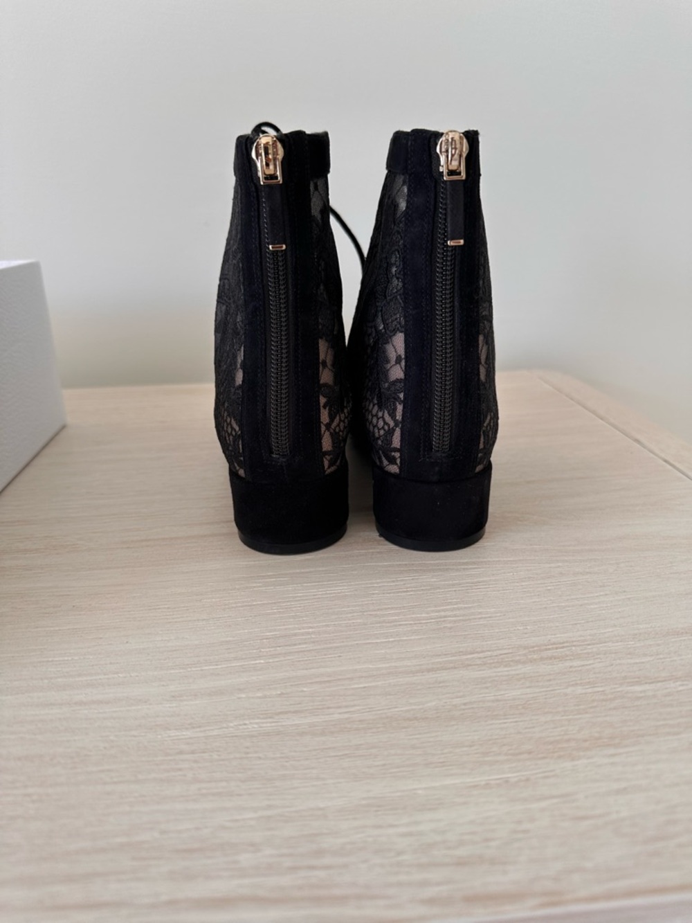 Dior Black Lace-Up Ankle Boots with Suede Cap Toe - Picture 2 of 3